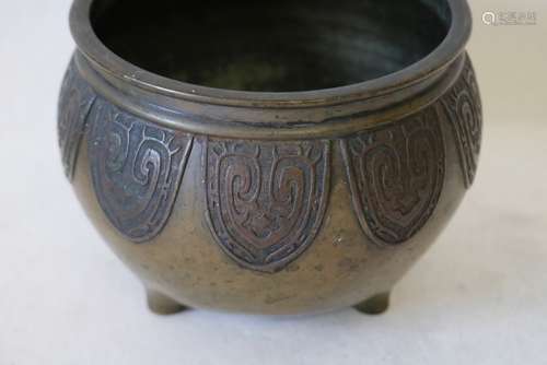 Bronze Footed Bowl/Censer