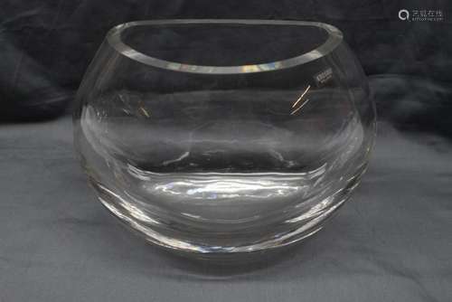 Krosno Poland half round Crystal Bowl/Vase