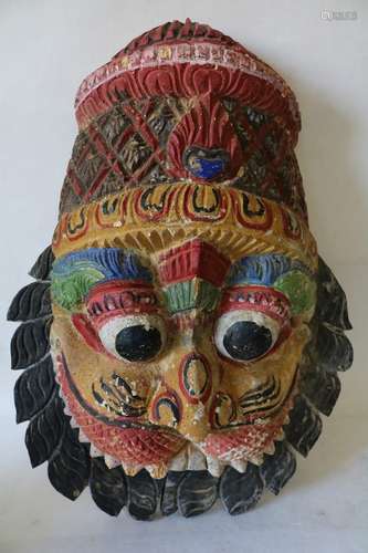 Hand Carved, Hand Painted Mask