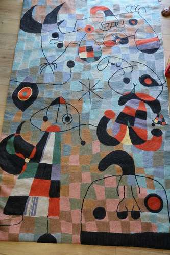 Modern Abstract Carpet/Wall Hanging with Figures