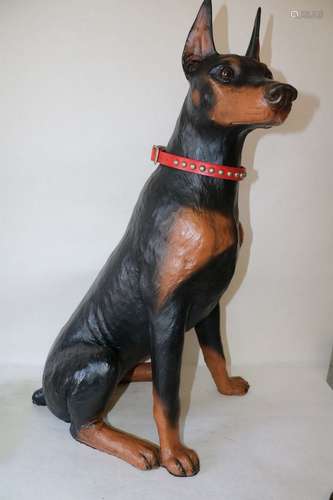 Doberman Dog Statue, Universal Statuary Corp. #245, 1983