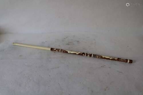 1920's Ladies Cigarette Holder Beautiful inlay Design with Flapper Girls