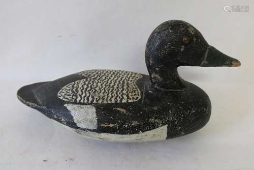 Hand Carved & Painted Duck Decoy