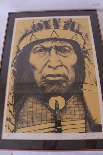 Indian Litho/Print, signed