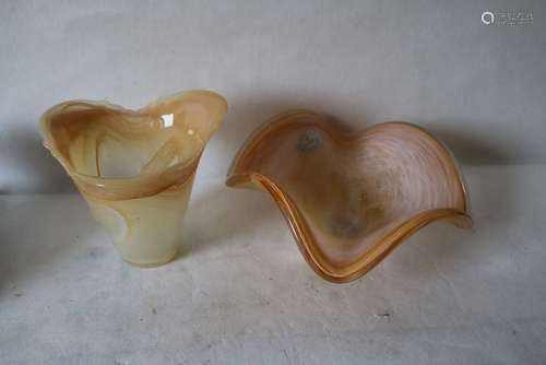 2 Pieces of Art Glass, Murano