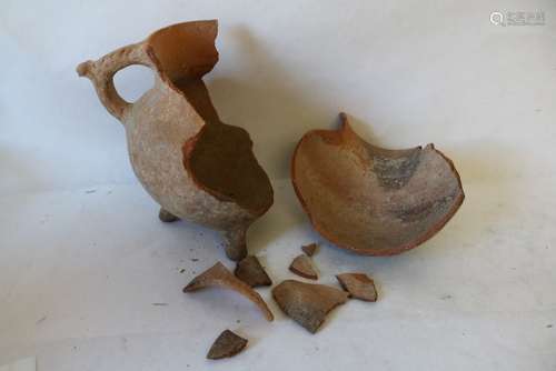 Ancient Chinese Clay Pottery Earthenware, as found