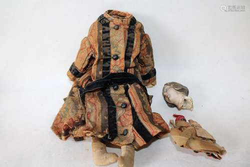 Antique Dolls, Old Paisley Dress