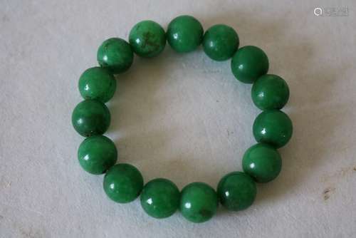 Green Jade Beaded Bracelet