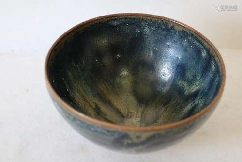 Asian Dark Blue Porcelain Bowl