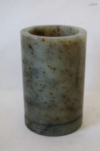 Craved Jade Brush Pot