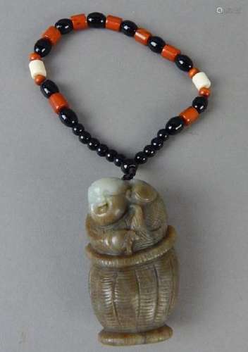 Hetian Natural Jade Carved Necklace