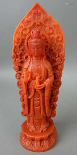 Chinese Carved Agate Quan Yin