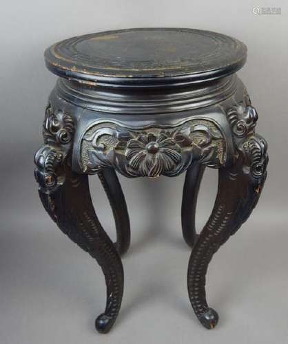 Carved Chinese Round Stand