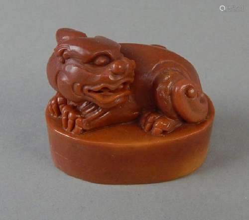 Shoushan Foo Lion Carved Stamp