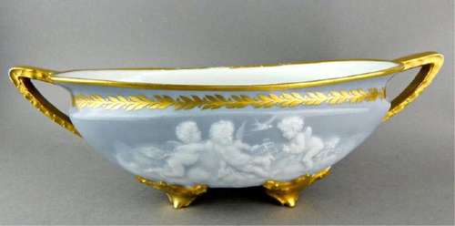 19th Century Limoges Porcelain Pate Sur Pate Bowl