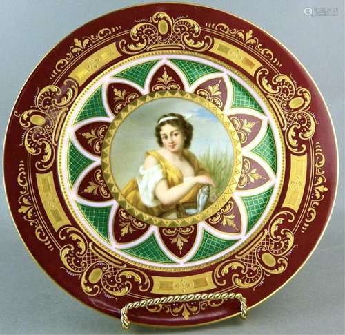 19th Century Royal Vienna Porcelain Portrait Plate