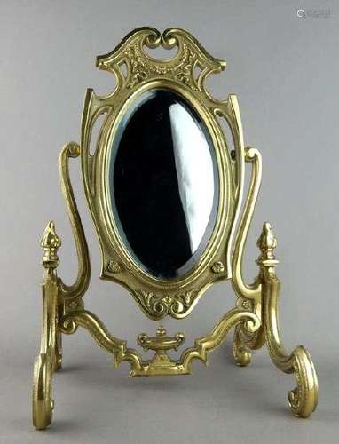 Solid Brass Cheval Adjustable Table Top Mirror