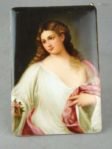 19th Century German Porcelain Portrait Plaque