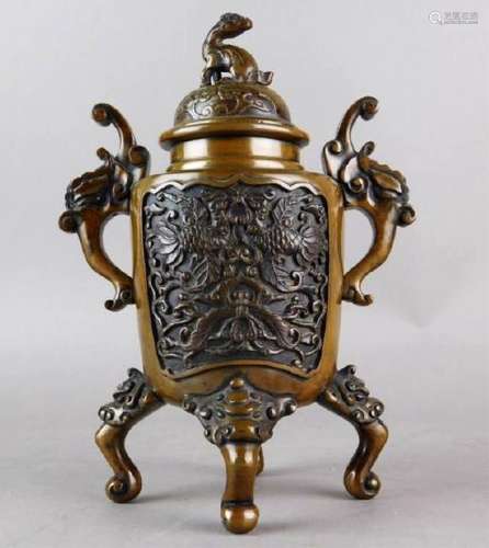 Antique Chinese Silver Incense Burner