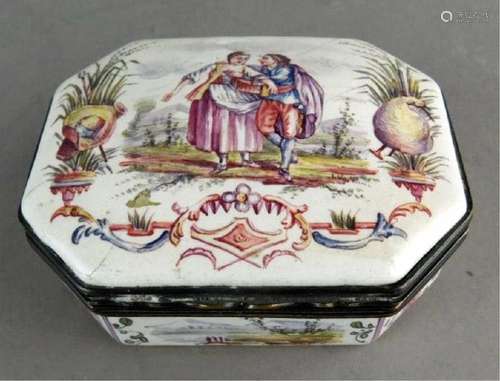 19th Century French Enamel Porcelain Box