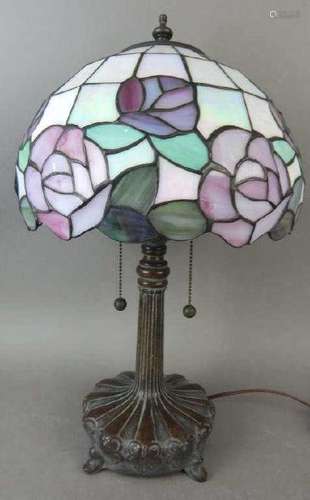 Tiffany Style Shade Bronze Base Table Lamp