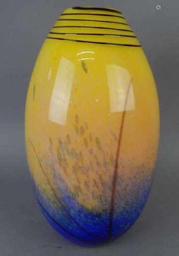 Multi-colored Art Glass Vase