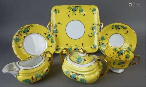 English Atlas Yellow Porcelain Lunch Dessert Set