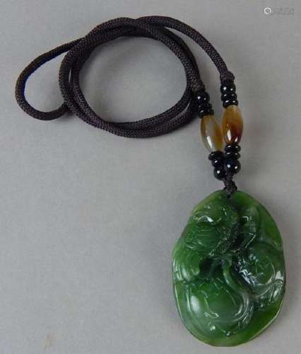 Hetian Natural Jade Carved Necklace