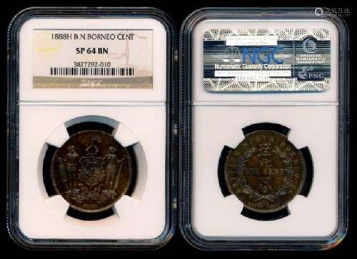 British North Borneo 1c 1888H specimen NGC