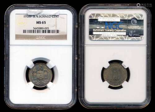 British North Borneo 1c 1938H NGC MS65