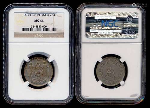 British North Borneo 2-1/2c 1903H  NGC MS64