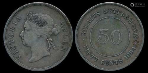 Straits Settlements QV 50c 1894