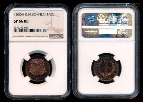 British North Borneo 1/2c 1886H specimen NGC