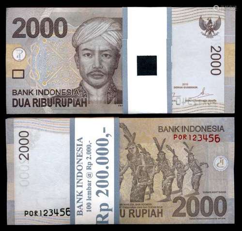 Indonesia 100x2000 Rupiah 2009-15