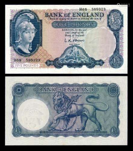 Great Britain 5 Pounds 1957-67 AU