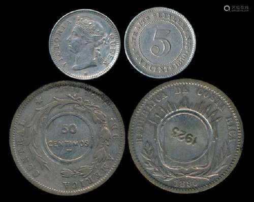 World coins of Straits Settlements etc