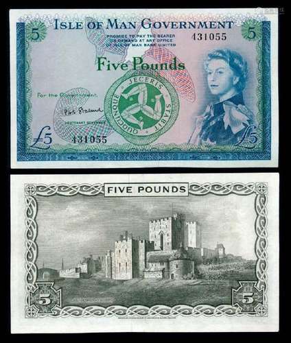 Isle of Man 5 Pounds 1961 QEII EF