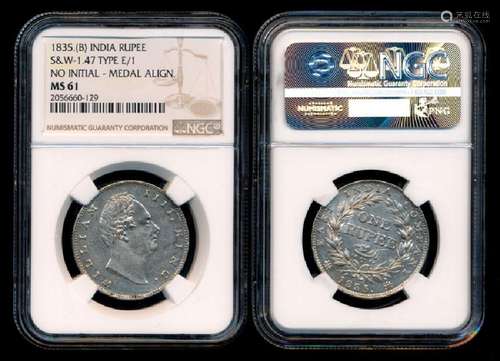 India EIC Rupee NGC MS61