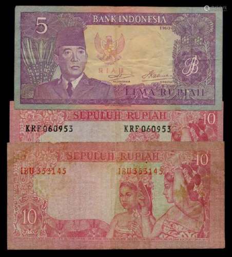 3 Indonesia 5-10 Rupiah 1960