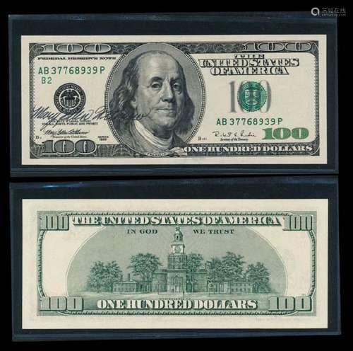 United States $100 1996 AU-UNC