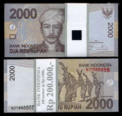 Indonesia 100x2000 Rupiah 2009-13