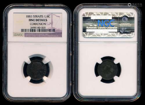 Straits Settlements QV 1/4c 1883 NGC