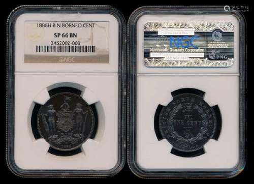 British North Borneo 1c 1886H specimen NGC