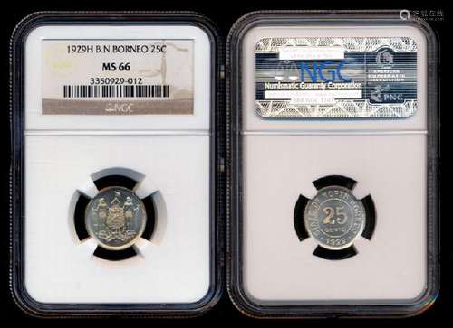 British North Borneo 25c 1929H NGC MS66