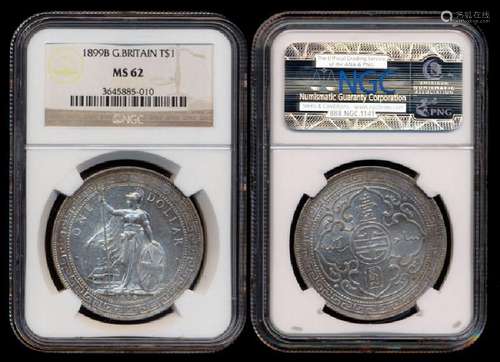 British Trade Dollars 1899B NGC MS62