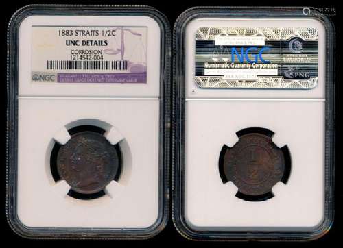 Straits Settlements QV 1/2c 1883 NGC