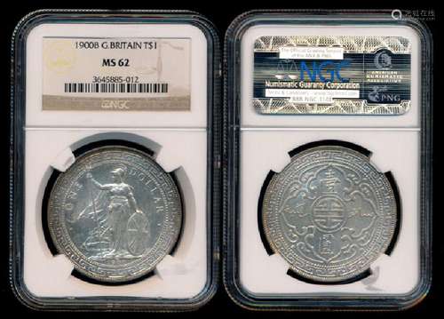 British Trade Dollars 1900B NGC MS62