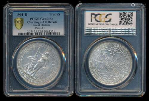 British Trade Dollars 1901B PCGS