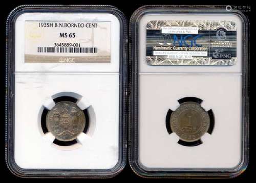 British North Borneo 1c 1935H NGC MS65