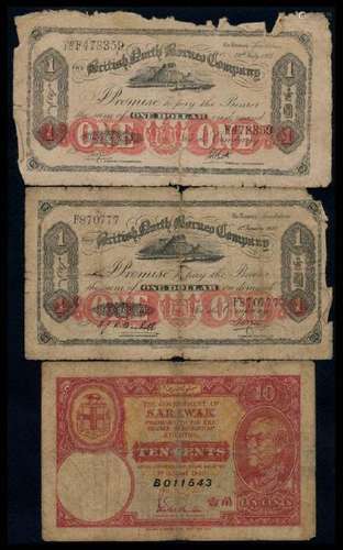 World banknotes of British North Borneo etc